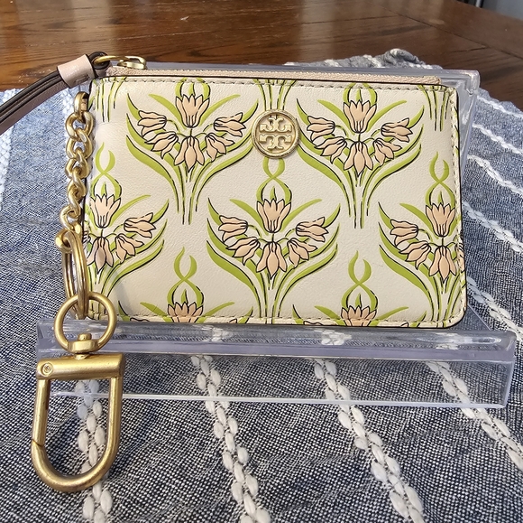 Tory Burch Accessories - Tory Burch Floral Zipper Pouch Keyring
